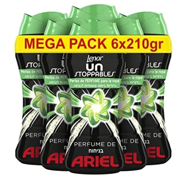 Immagine di Lenor UNstoppables. Perle di profumo per il bucato, 90 lavaggi (6 x 210 g), fragranza Ariel