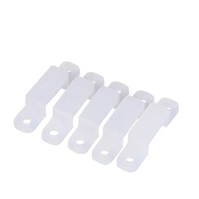 Immagine di Tnfeeon 100 Pezzi LED Connettore a Striscia, 8/10/12 Millimetri Clip Fissaggio in Silicone del Supporto Strisce Luce Flessibili per Il RGB (12mm)