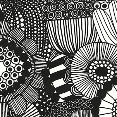 Immagine di Boston International IHR Marimekko Tovaglioli di carta a 3 strati, 12,7 x cm, Siirtolapuutarha, colore: Nero