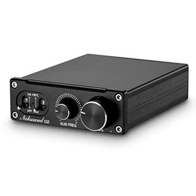 Immagine di Nobsound G2, amplificatore di potenza subwoofer e mono commutabile, 100 watt, home sub bass, frequenza completa, canale, a ponte PBTL/BTL, controllo del guadagno, con alimentazione