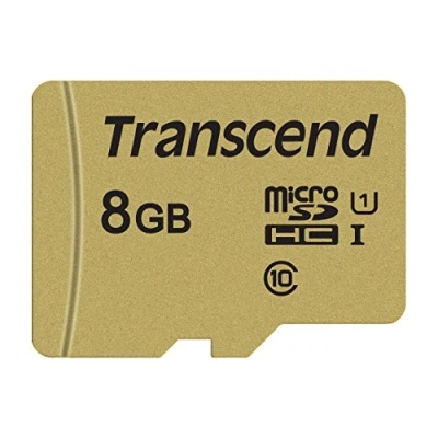 Immagine di Transcend Premium 500S Scheda microSDHC 8 GB Class 10, UHS I, 1 incl. Adattatore SD