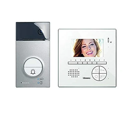 Immagine di Bticino 363411 Kit Vivavoce Monofamiliare con Videocitofono e Pulsantiera, Bianco