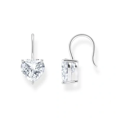 Immagine di Thomas Sabo H2288 051 14 Orecchini pendenti in Argento sterling 925 con cuore di zirconi bianchi, misura unica, sterling, Zirconia cubica