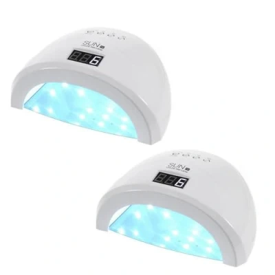 Immagine di K2 STORE LAMPADA UV LED RICOSTRUZIONE UNGHIE 48W PROFESSIONALE DISPLAY FORNETTO DA TAVOLO CON TIMER E SENSORE SET 2 PEZZI NAIL ART