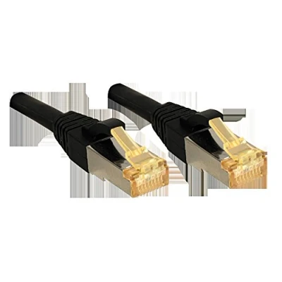 Immagine di LINDY 47306 RJ45 cavo di rete, patch CAT 6A/7 S/FTP 0.50 m Nero con protezione 1 pz.