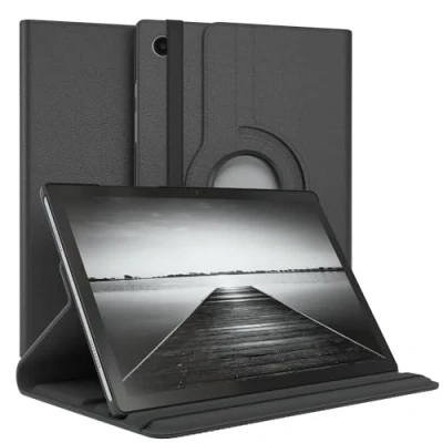 Immagine di EAZY Case Custodia per tablet Samsung Galaxy Tab A8 10.5 LTE Cover protettiva 10,5 pollici Smart Rotation stare in piedi 360 girevole con funzione di supporto, similpelle Nero