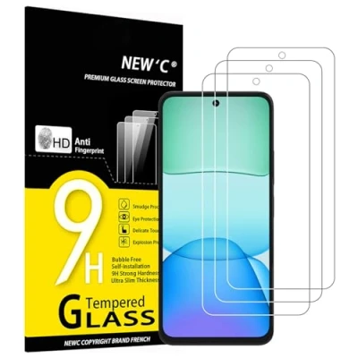 Immagine di NEW&#039;C 3 Pezzi, Vetro Temperato per Xiaomi Redmi 13, Pellicola Prottetiva, Senza Bolle, Durezza 9H, 0,33mm Ultra Trasparente, Resistente