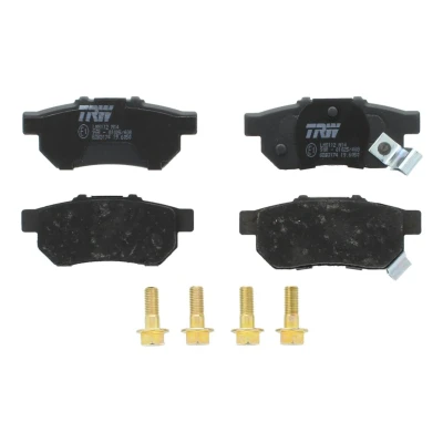 Immagine di TRW COTEC GDB3174 Kit pastiglie freno con segnalatore acustico usura bulloni pinza accessori HONDA: Jazz 2, 3, CIVIC 6 Hatchback