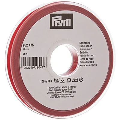 Immagine di Prym Nastro di Raso 10 mm Rosso Scuro, 100% PES