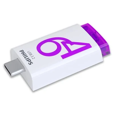 Immagine di Philips Click Edition, chiavetta USB 3.2 Gen 1, 64 GB, per PC, laptop, smartphone, tablet con porta C, velocità di lettura fino a 120 MB/s