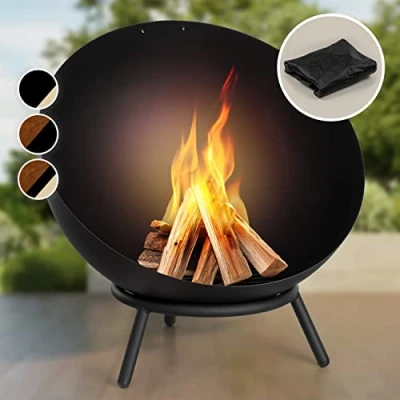Immagine di Blumfeldt Braciere da Giardino, Bracere Esterno Legna, con Supporto, Resistente Alle Intemperie Griglia, Copertura Barbecue, Per Campeggio e Terrazzo 66 x cm