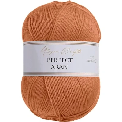 Immagine di Utopia Crafts Aran Filato per lavoro a maglia e uncinetto, 400 g, colore: argilla (Potters Clay)