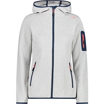 Immagine di CMP Giacca in Knit Tech da Donna con Cappuccio Fisso, Bone Red Fluo, 52
