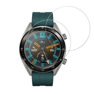 Immagine di kwmobile 2X Protezione Display in Vetro Compatibile con Huawei Watch GT Active Orologio Protettivo Smartwatch Uomo Donna Cover Schermo Fitness Tracker