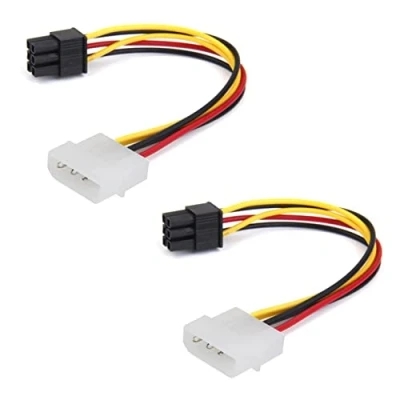 Immagine di Mocturnity 2 cavi (R) 4 pin maschio a 6 femmina cavo di alimentazione per PCI Express adattatore