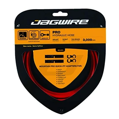 Immagine di Jagwire 18009403 Set Tubi Freno Hyflow in Teflon e Kevlar, 3000 mm, Rosso