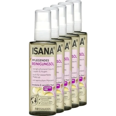 Immagine di ISANA Olio detergente nutriente, flacone da 100 ml Deterge delicatamente viso, labbra e occhi Particolarmente adatto alle pelli secche sensibili