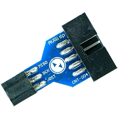 Immagine di Paradisetronic.com Dispositivo di Programmazione USBasp 3.3V 5V con Adattatore e Cavo ISP, Programmatore ISP USB per Atmel AVR Arduino