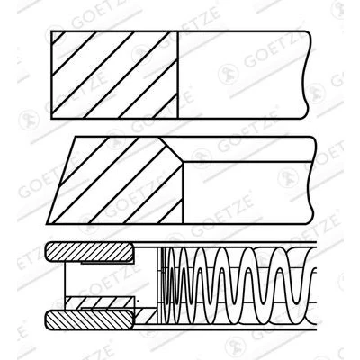 Immagine di GOETZE ENGINE 08 428500 00 Kit Fasce Elastiche 96