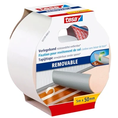 Immagine di tesa REMOVABLE 55729 00017 11 Nastro per posa pavimentazioni e tappeti Trasparente (L x L) 5 m 50 mm 1 pz.
