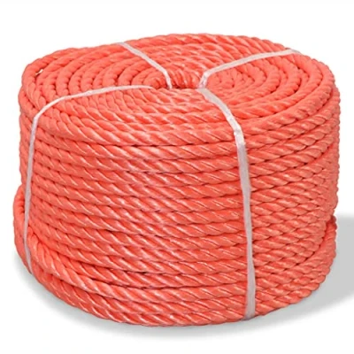 Immagine di vidaXL Corda Intrecciata Polipropilene 10 mm 100 m Arancione Cima Cordame Fune
