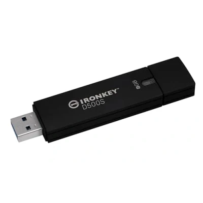 Immagine di Kingston IronKey D500S Drive flash USB con crittografia hardware 8 GB FIPS 140 3 Lvl (in fase di approvazione) AES 256 IKD500S/8