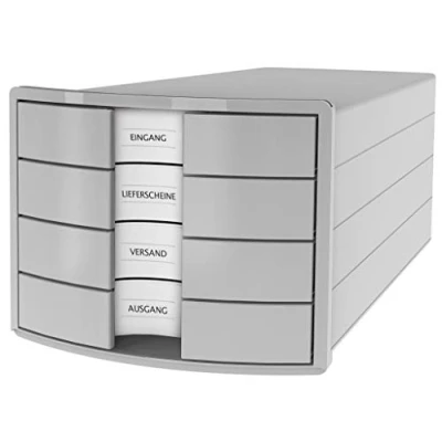 Immagine di HAN IMPULS 2.0 1012 11 Cassettiera Grigio luminescente DIN A4, C4 Numero cassetti: 4