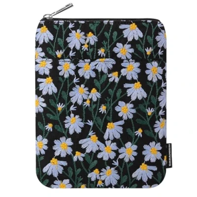 Immagine di Dadanism 6 7&quot; Custodia Protettiva Imbottita a Margherita Ricamata per 6&quot; Kindle 11a Gen 2024 2022/10a 8a 2019 2016, 6,8&quot; Paperwhite 12a 2024/11a 10a 2021 2018, Blu