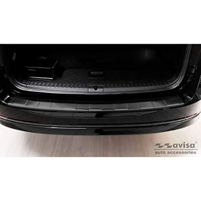 Immagine di Avisa Protezione paraurti Posteriore in Acciaio Inox Nero Compatibile con Skoda Octavia IV Kombi 2020 &#039;Ribs&#039;