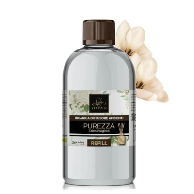 Immagine di Lady Venezia Ricarica per Diffusore Bastoncini 500 ML Profumatore Ambiente Essenze la Casa Fragranze Assortite (Talco)