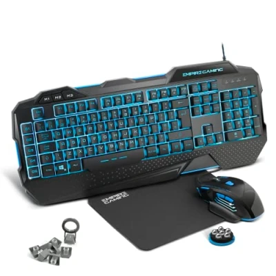 Immagine di EMPIRE Gaming Hellhounds PC Pack English Keyboard Mouse Mousepad Software programmable LED RGB backlighting 7200 DPI Windows compatible