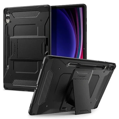 Immagine di Spigen Cover Tough Armor Pro Compatibile con Samsung Galaxy Tab S10+ Plus (2024), S9+ (2023) Nero