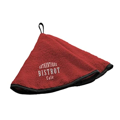 Immagine di Douceur d&#039;Intérieur, Asciugamano rotondo (diametro 60 cm) autentico rosso, spugna ricamata