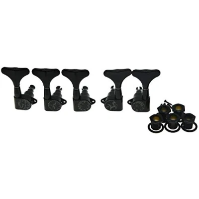 Immagine di Dopro Nero 2+3 Sigillato Bass Tuner 2L3R Chiavi di Sintonizzazione Pioli 5 Corde Basso Chitarra Testa Macchina