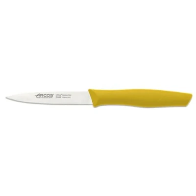 Immagine di Arcos Serie Nova, Spelucchino Coltello per sbucciare, Lama Acciaio Inossidabile NITRUM 100 mm, Manico Polipropilene, Colore Giallo
