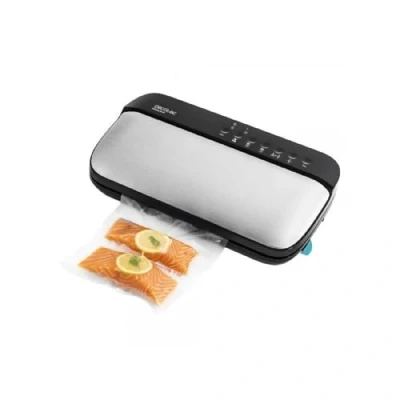 Immagine di Cecotec Macchina sottovuoto per alimenti Sealvac Steel. 120 W, Pressione 0,9 bar, 4 modalità di funzionamento, compatibile con sacchetti generici, include 5 sacchetti, rotolo goffratura