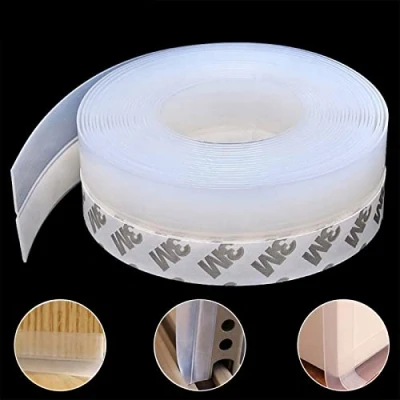 Immagine di 10 m Nastro sigillante in silicone Striscia per porta Inferiore resistente alle intemperie della doccia vetro prova di polvere, Insonorizzato, A insetti, 35 mm