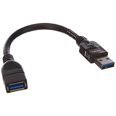Immagine di SYSTEM S USB 3.0 Tipo a (Maschio) (Femmina) Cavo di Ricarica Dati prolunga 10 cm
