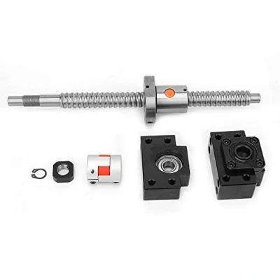 Immagine di SFU1605 Set di viti a ricircolo sfere 250 mm Vite in acciaio inossidabile e dado supporto BKBF12 accoppiamento 6,35 * 10 per macchina CNC