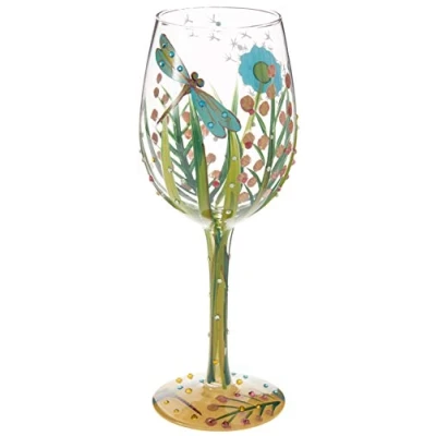 Immagine di Enesco 4053099 Libellula Bicchiere da Vino Standard, Multicolore