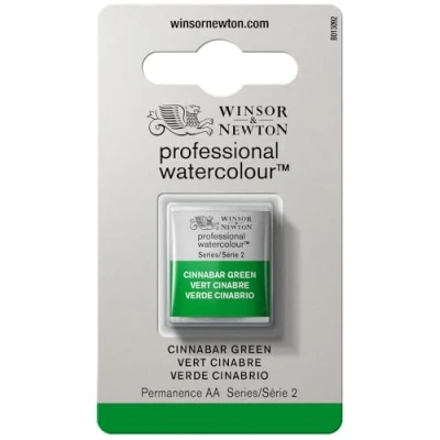 Immagine di Winsor &amp; Newton 0101420 Professional Watercolour, colore verde cinabro, 1/2 scatto, colori vivaci, qualità artistica, elevata brillantezza e luminosità, resistente alla luce