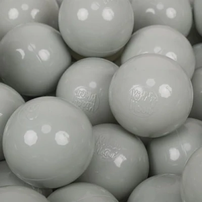 Immagine di KiddyMoon 100 Palline/7Cm Palline Morbide Colorate Per Piscina Bambini Fatto In EU, Verde Grigio