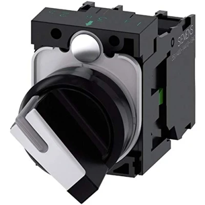 Immagine di Siemens 3SU11002BF601MA0 3SU1100 2BF60 1MA0 Interruttore a levetta Anello frontale in plastica Nero, Bianco 1 x 90 pz.