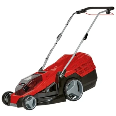 Immagine di Einhell tagliaerba a batteria GE CM 36/43 Li M Power X Change (batterie agli ioni di litio, 36 V, tecnologia TWIN PACK, ruote &quot;high weel&quot;, 2 batterie PXC da 4,0 Ah e caricabatteria rapidi)