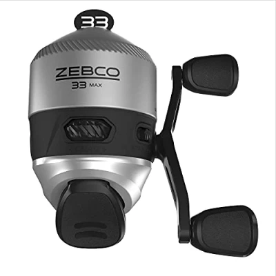 Immagine di Zebco Mulinello da pesca 33 MAX Spincast, liscio e potente, rapporto di trasmissione 2:6:1 anti inversione Quickset con avviso abboccata, telaio leggero in grafite quadrante regolabile,