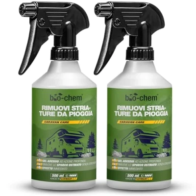 Immagine di bio chem 2 x 0,5L Rimuovi Macchie di Pioggia per Parabrezza e finestrini Camper, Caravan Auto Prodotto vetri Ideale Le vostre Vacanze in Camper