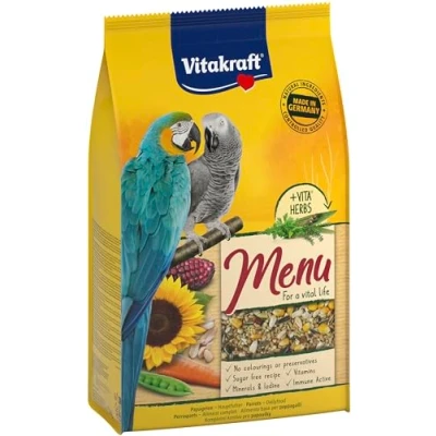 Immagine di Vitakraft Menu, cibo per pappagalli, con noci e verdure, vitamine minerali, senza zuccheri aggiunti (1 x 3 kg)