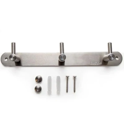 Immagine di INTIRILIFE Appendiabiti in Acciaio Inox Modell B 3 Gancio da Parete attaccapanni Muro 5 Diversi Modelli