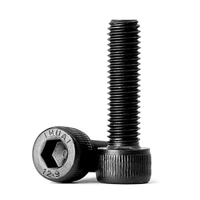 Immagine di (60 pezzi) Vite a esagono incassato M6 x 10 mm, in acciaio al carbonio 12,9 gradi, con incassato, filettatura completa nera