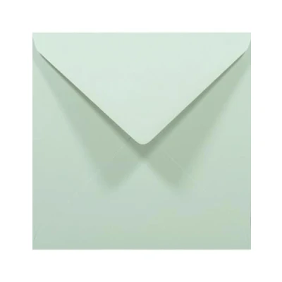 Immagine di Netuno 100 buste quadrate verde pastello 140 x mm Rainbow 80g lettere colorate decorative da verdi carta colorata green envelope